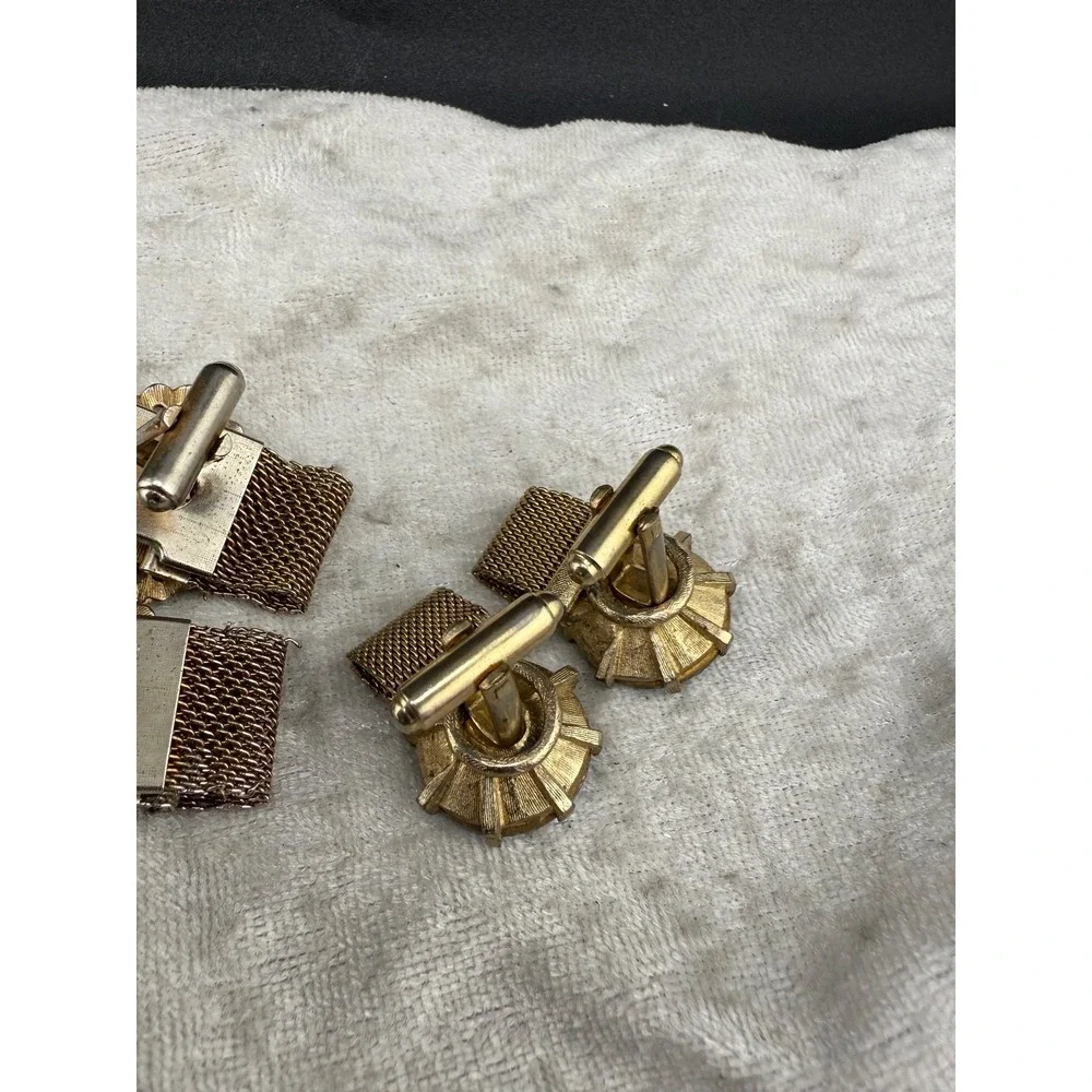 Vintage‎ Watermelon Cufflinks Lot Rivoli Gold Tone